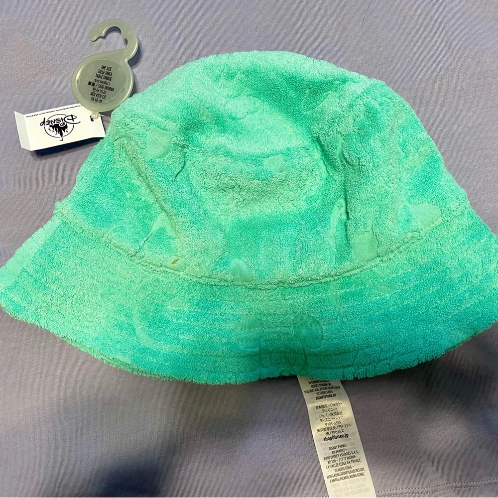 NWT Disney Parks Teal Terry Cloth Bucket Hat Mickey Mouse
